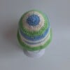 Gehaakt baby zonnehoedje 'Groen, blauw en crème'