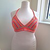 Gehaakt topje 'Boho top oranje, roze en beige'