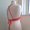 Gehaakt topje 'Boho top oranje, roze en beige'