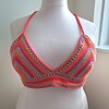 Gehaakt topje 'Boho top oranje, roze en beige'