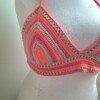 Gehaakt topje 'Boho top oranje, roze en beige'
