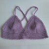 Gehaakt topje 'Lolly top lila'