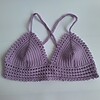 Gehaakt topje 'Lolly top lila'