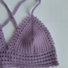 Gehaakt topje 'Lolly top lila'