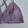 Gehaakt topje 'Lolly top lila'