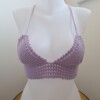 Gehaakt topje 'Lolly top lila'