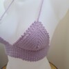 Gehaakt topje 'Lolly top lila'
