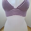 Gehaakt topje 'Lolly top lila'