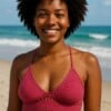 Gehaakt topje 'boho top hot pink'