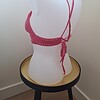 Gehaakt topje 'boho top hot pink'