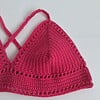 Gehaakt topje 'boho top hot pink'