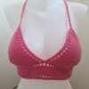 Gehaakt topje 'boho top hot pink'