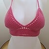 Gehaakt topje 'boho top hot pink'