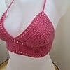 Gehaakt topje 'boho top hot pink'