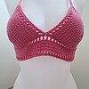 Gehaakt topje 'boho top hot pink'