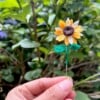 Gehaakte Zonnebloem Broche – Een Beetje Zonneschijn