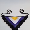 Gehaakte bandana 'Non-binary vlag'