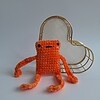 Gehaakte knuffel 'Oranje kikker'