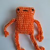 Gehaakte knuffel 'Oranje kikker'