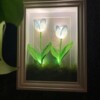 Handgemaakte Gehaakte Lamp – Sfeervolle Bloemenverlichting in Lijst