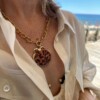 Handgemaakte statement Indy ketting met tijgerschelp