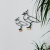 Kievit , muurdecoratie vogel, hout.
