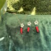 Micro Gehaakte Rode Chilipeper Oorbellen