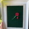 Micro gehaakte Klaproos Bloemenbroches