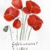Mooie handgmaakte aquarel kaart