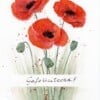 Mooie handgmaakte aquarel kaart