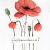 Mooie handgmaakte aquarel kaart