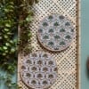 Muurhanger palm blockprint