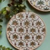 Muurhanger palm blockprint