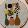 Muurhangerset huisjes rotan webbing