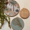Muurhangerset palm green