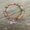 Natuursteen armbanden met bedel, 2 variaties