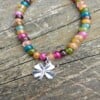 Natuursteen armbanden met bedel, 2 variaties