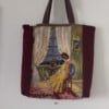 Shopper van een vintage borduurwerk