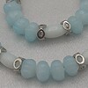 Sieradenset glas en Jade - lichtblauw/wit