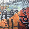 Amsterdam - Acrylkunstwerk on karton, in lijst