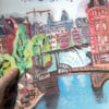 Amsterdam lacht - gouache op aquarelpapier