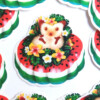 Bloemen hibiscus egel sticker, 7x7 cm (2.75x2.75 inch)
