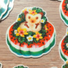 Bloemen hibiscus egel sticker, 7x7 cm (2.75x2.75 inch)