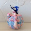 Blossom,dik dametje,handgemaakt,14 cm,mixed media,deco art