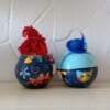 Catlovers,dikke dame en heer,gekleed in het blauw,handgemaakt en uniek,14 cm