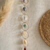 Chakra hanger met amethist, sodaliet, blauwe calciet, groene aventurijn, citrien, oranje calciet en rode jaspis
