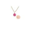Elegante vergulden goud ketting met glimmende roze bloemen patroon