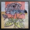 Floral card. Retro 10. Silhouet van bloemen op oud papier