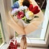 Gehaakt bloemenboeket – “Zonnige hart”