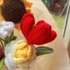 Gehaakt bloemenboeket – “Zonnige hart”